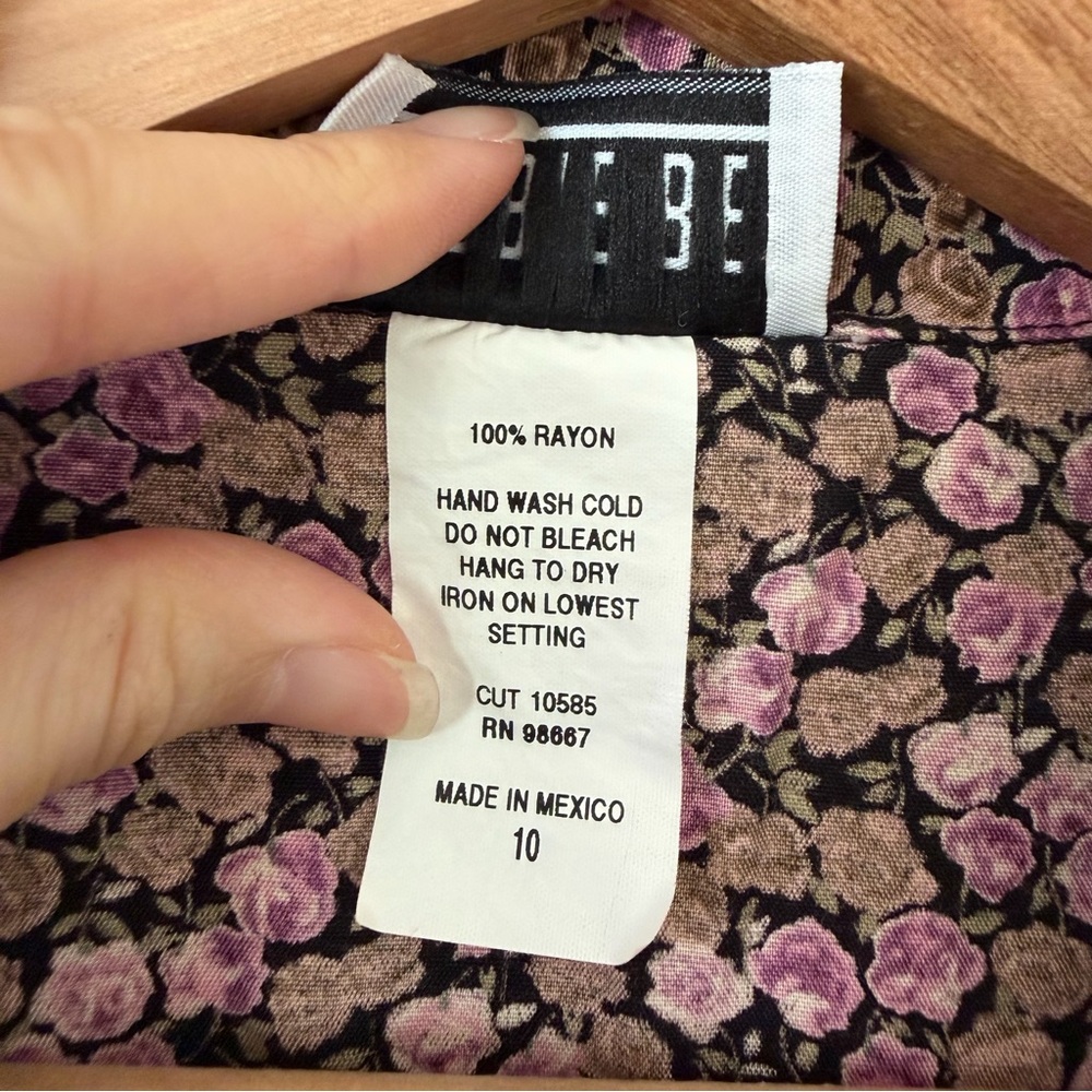 Vtg Robbie Bee Ditzy Floral Sleeveless Maxi Button Front Dress Size 10 Purple - Picture 7 of 9